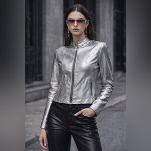 La Marque Chapin Reversible Leather Bomber Jacket – NEW